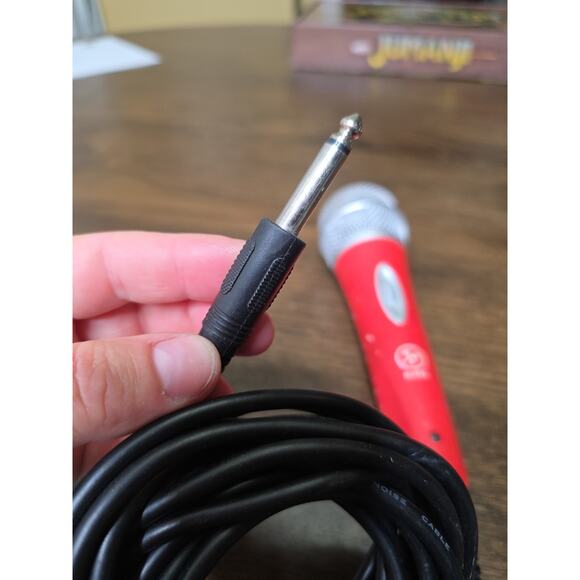 Nabi Wired Microphone with 1/4" Jack Red & Silver For NABI karaoke Machine - Picture 6 of 16
